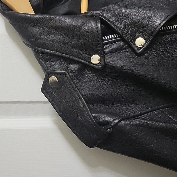 Vintage Thick Utility Riding Leather Biker Jacket - Picture 10 of 13